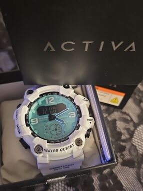 Ativa White Watch with Black Accents